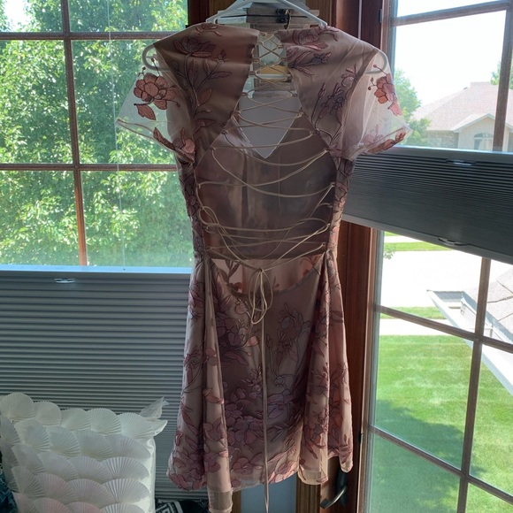 Floral Tie Back Dress - Picture 2 of 2